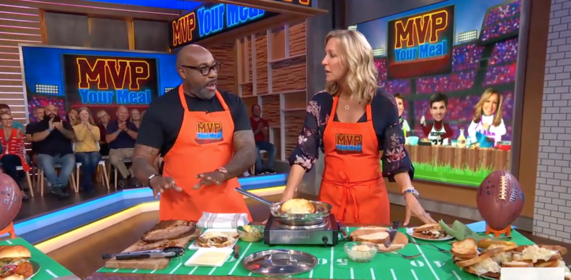 G Garvin Stops By GMA with the perfect Game Day Sandwich
