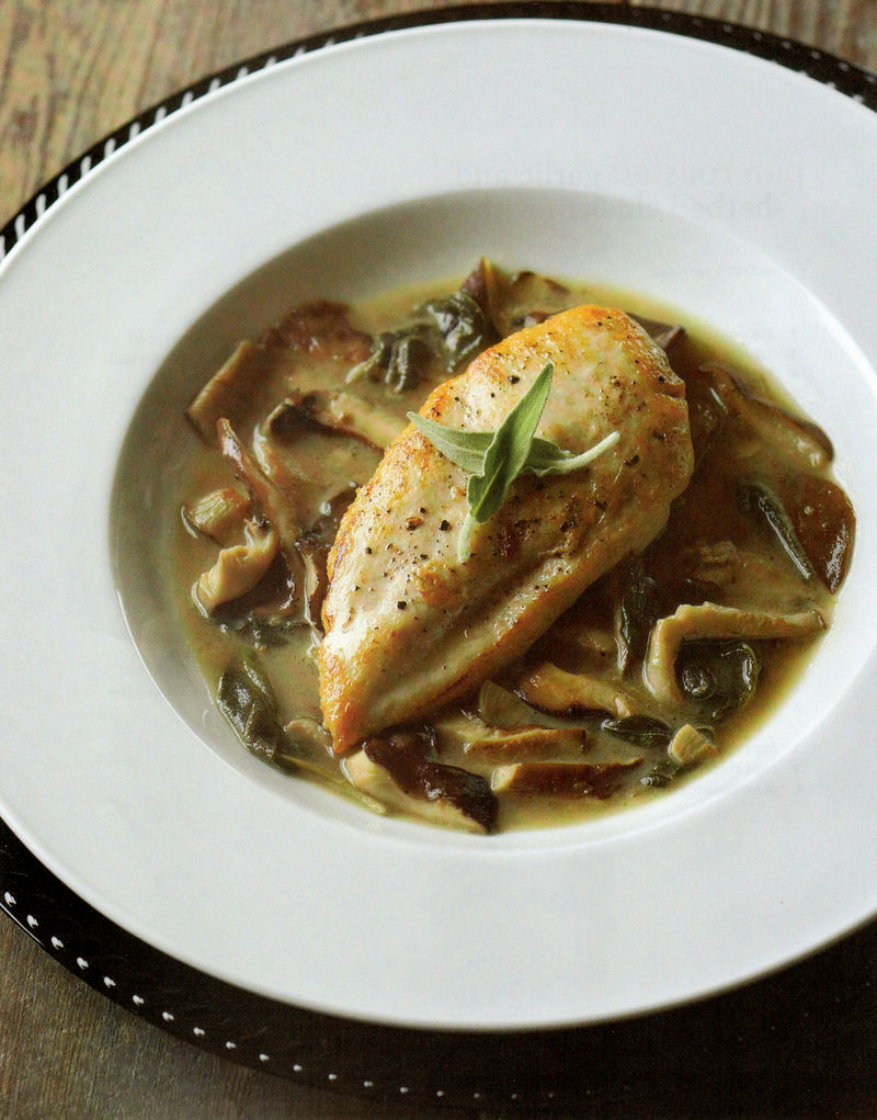 Shiitake Mushroom Chicken with Sake & Sage