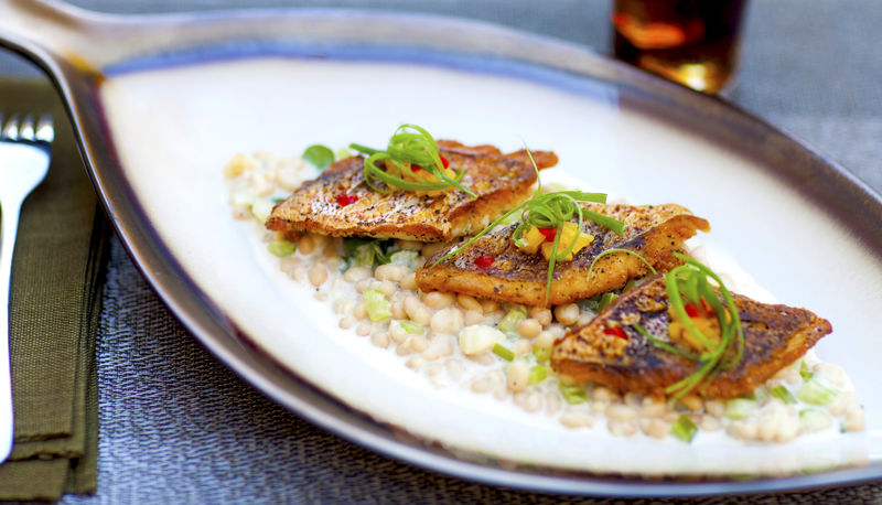 Seared Salmon & Cannellini Beans